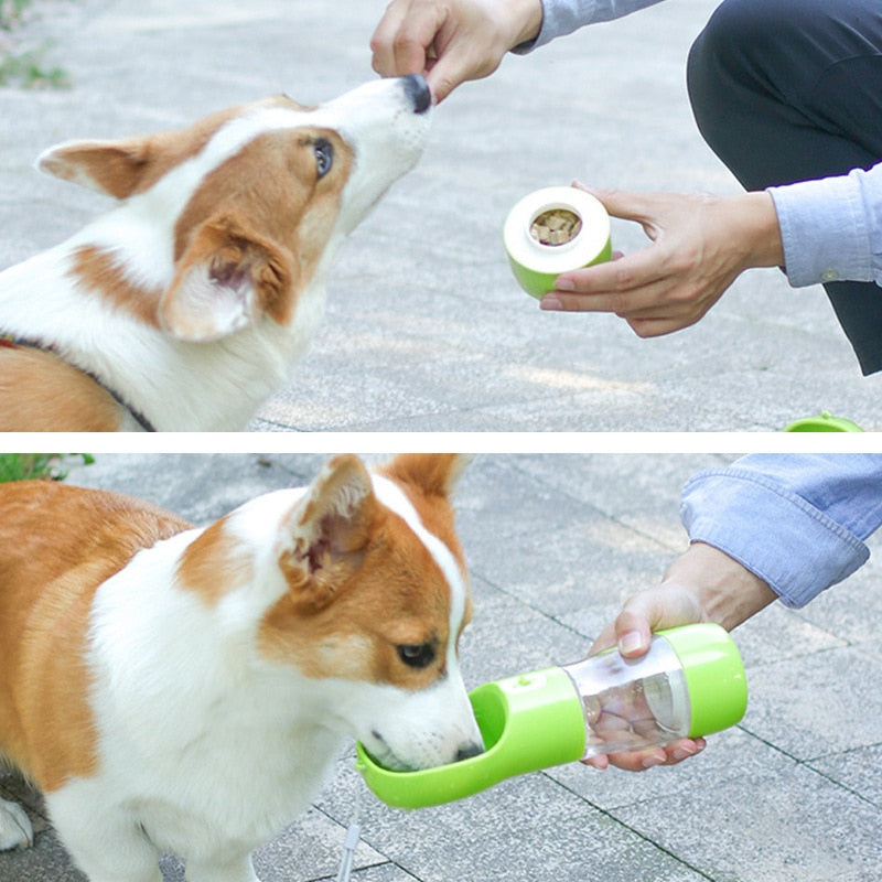 Garrafa de Água e Ração Portátil para Pet